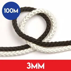 100m of 3mm 8 Plait Standard Polyester Rope
