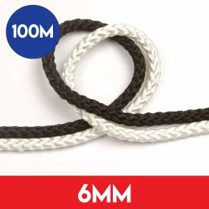 100m of 6mm 8 Plait Standard Polyester Rope