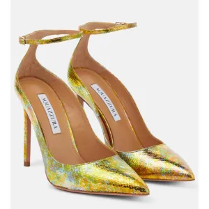 Aquazzara Croc-Effect Leather Pumps ON SALE!