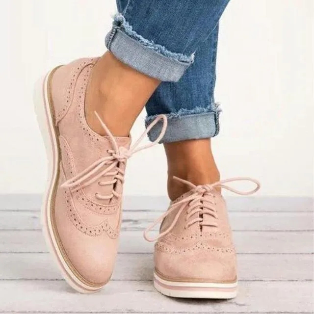 Brogues Flat Sole Shoe Ladies