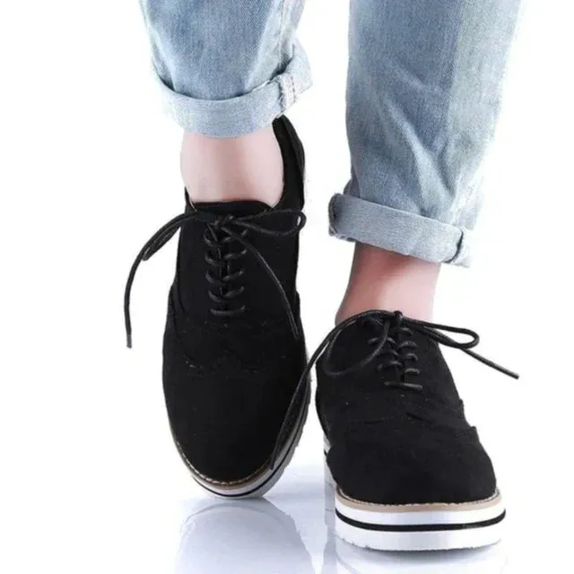 Brogues Flat Sole Shoe Ladies