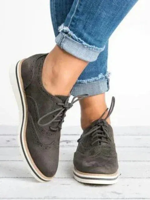 Brogues Flat Sole Shoe Ladies