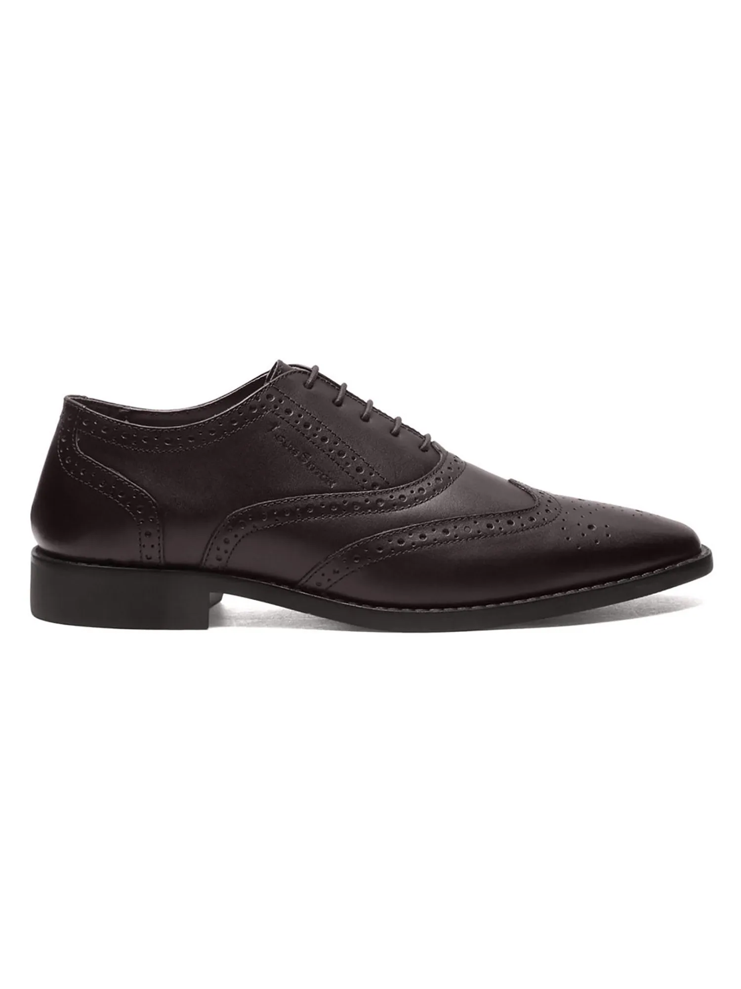 Brunette Brown Italian Leather Wingtip Brogue Shoes