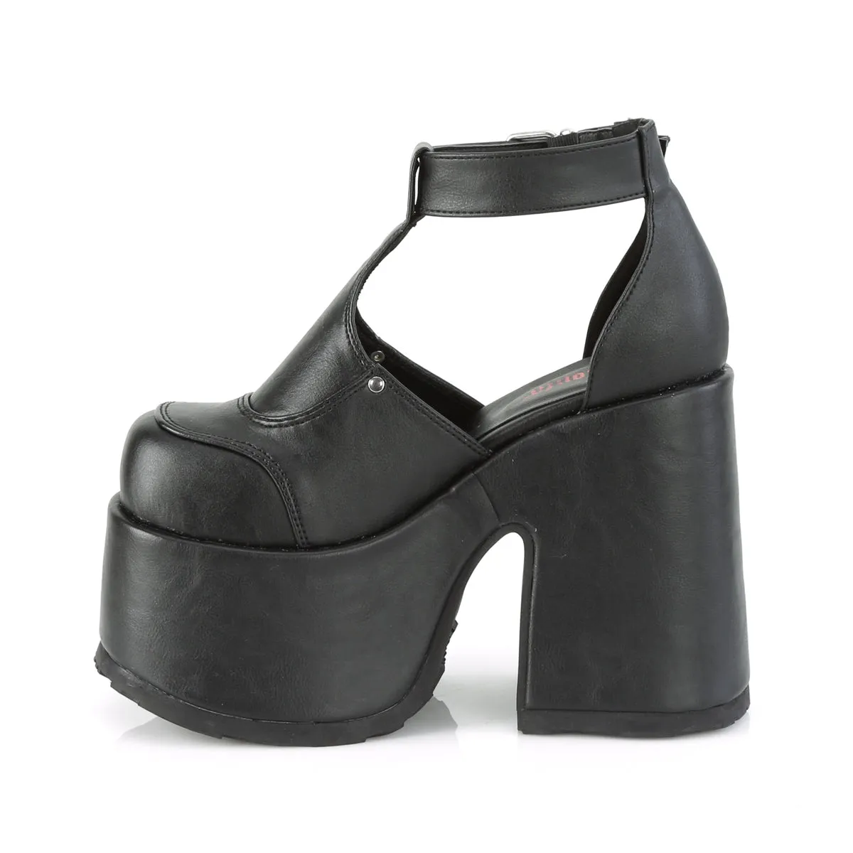 CAMEL-103 DemoniaCult Black Vegan Leather Sexy Women's Sandals (Alternative Footwear)