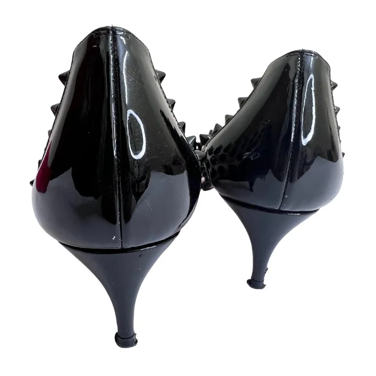Christian Louboutin Patent Leather and PVC Spike Pumps