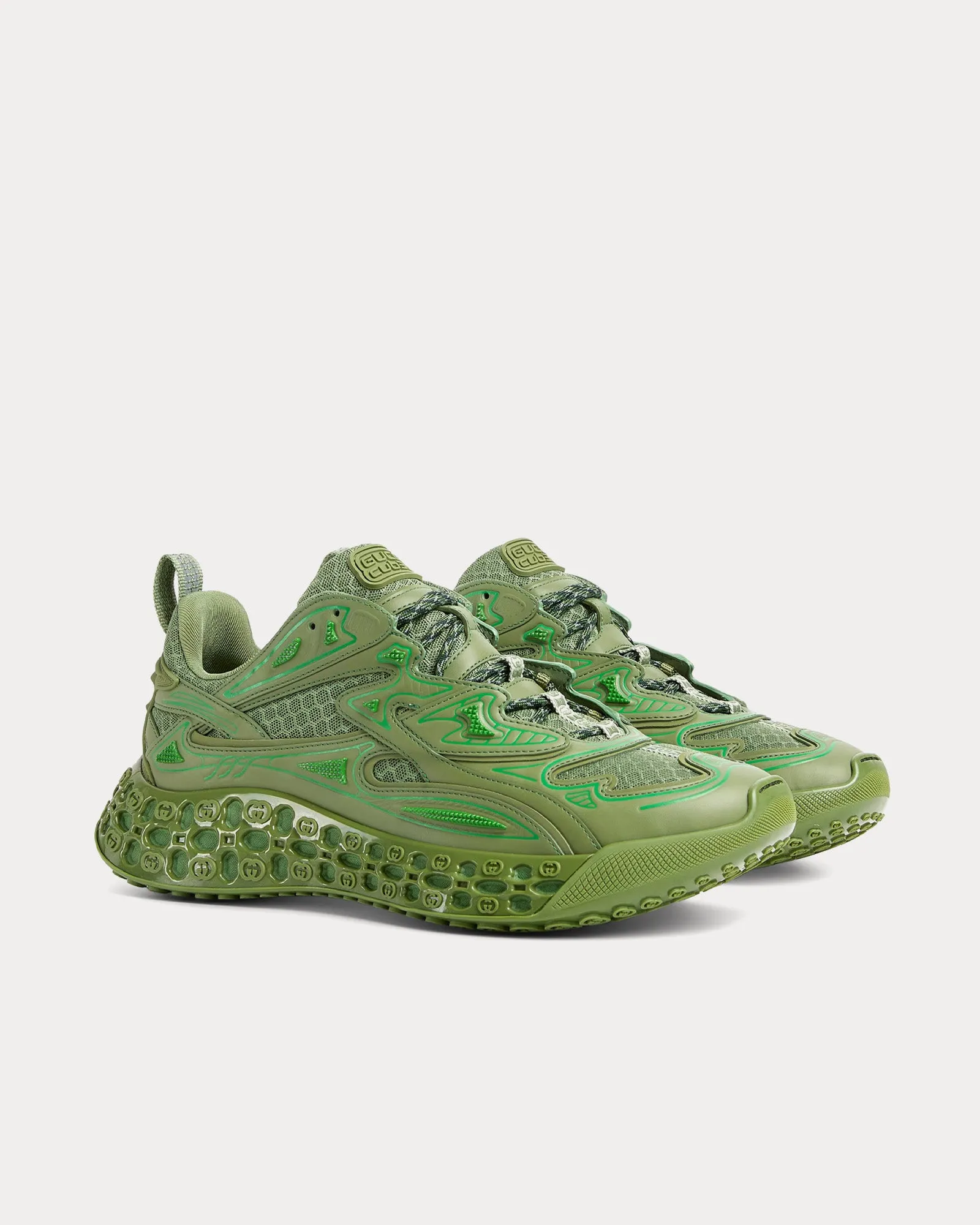 cub3d Demetra Green Low Top Sneakers