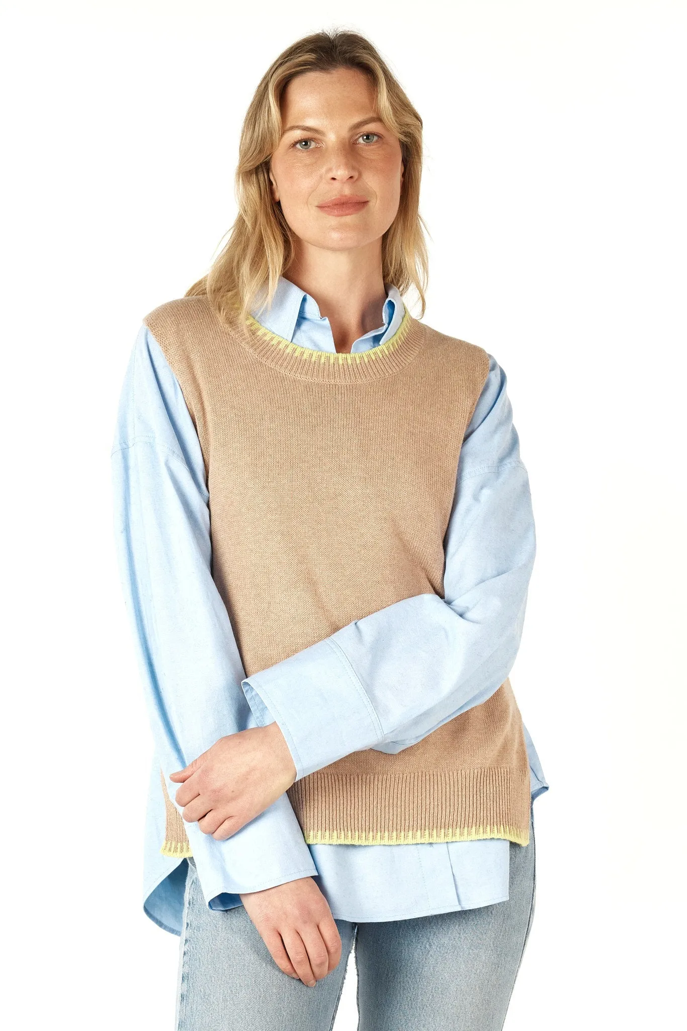 Essential Two Tone Knit Vest