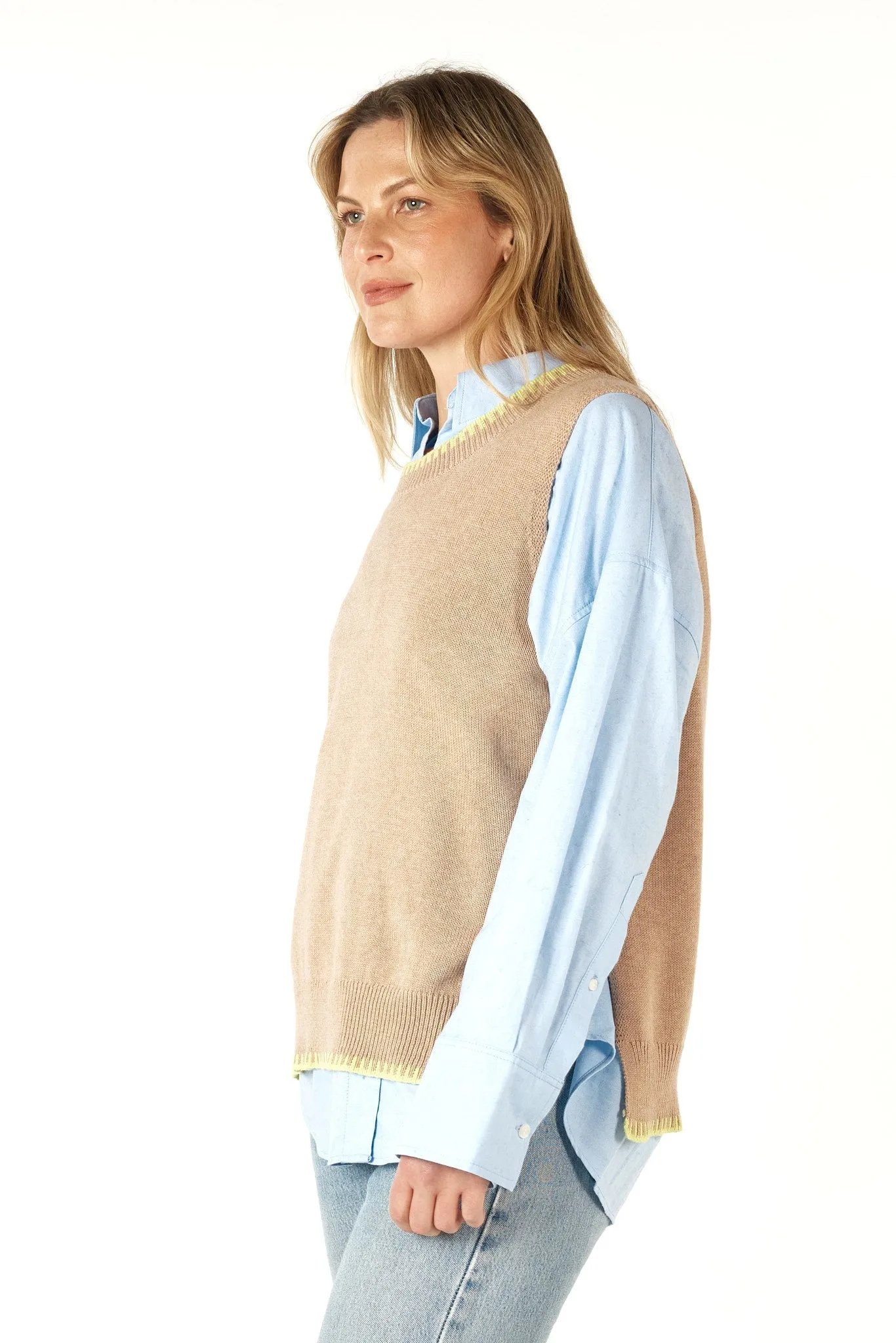 Essential Two Tone Knit Vest