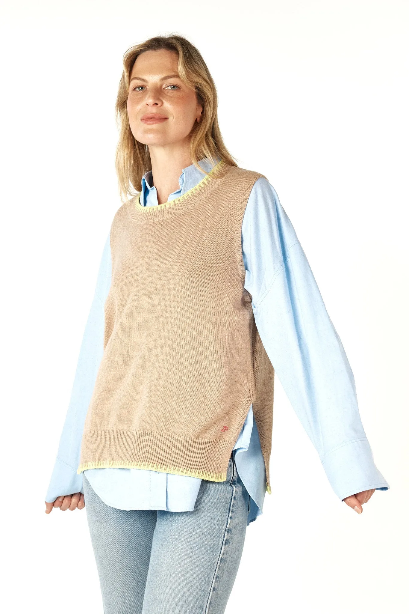 Essential Two Tone Knit Vest
