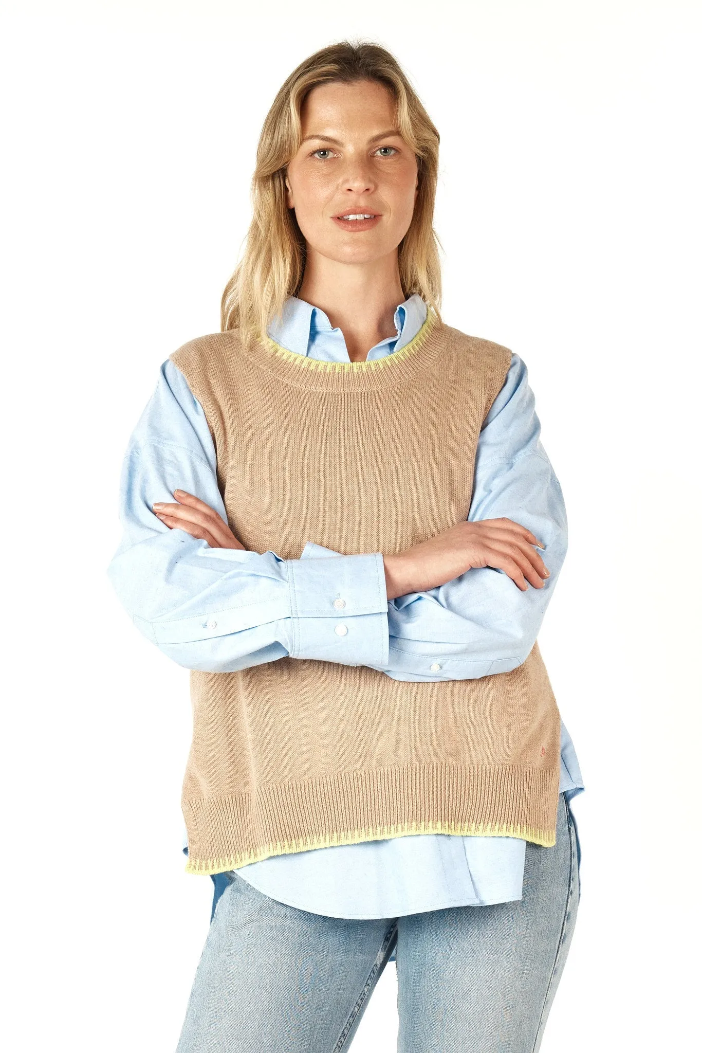 Essential Two Tone Knit Vest