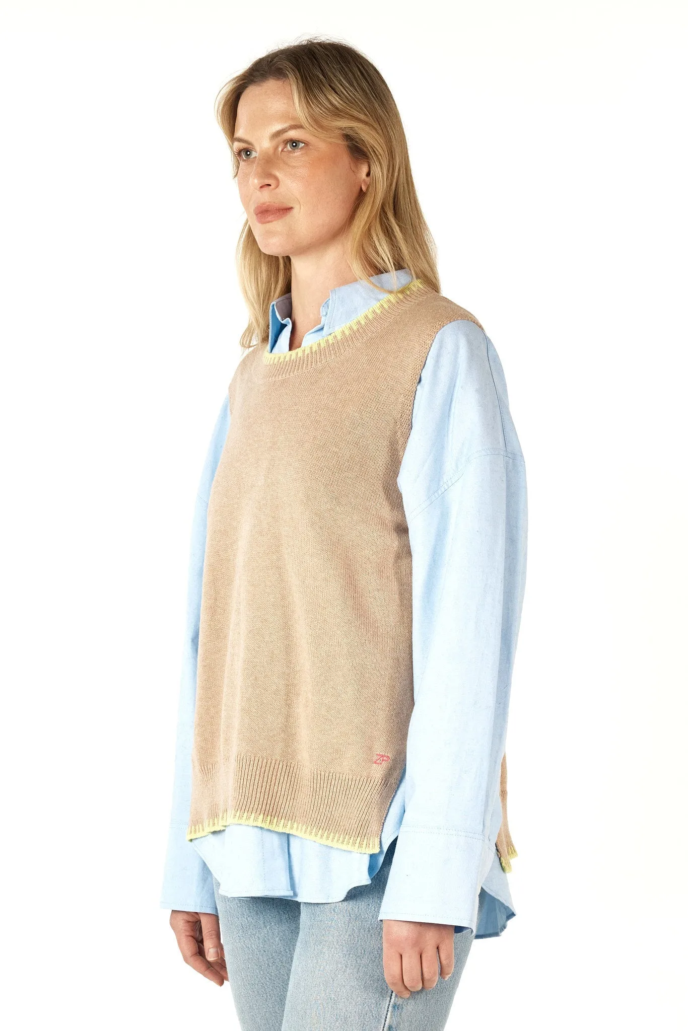 Essential Two Tone Knit Vest