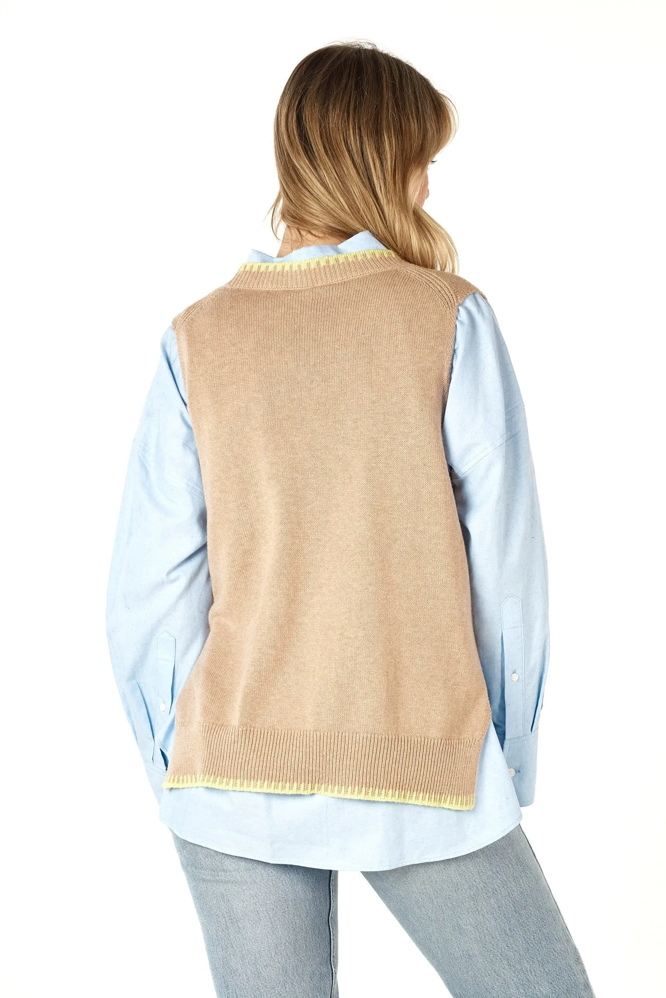 Essential Two Tone Knit Vest
