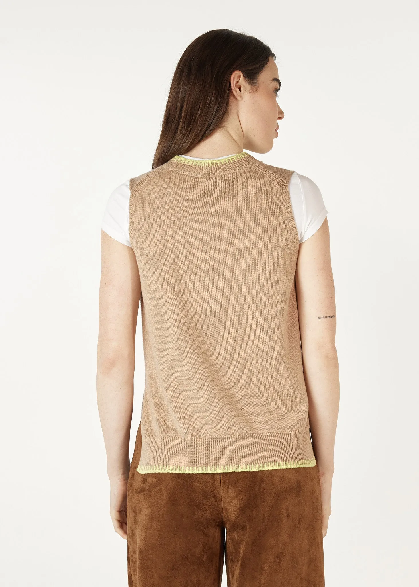 Essential Two Tone Knit Vest