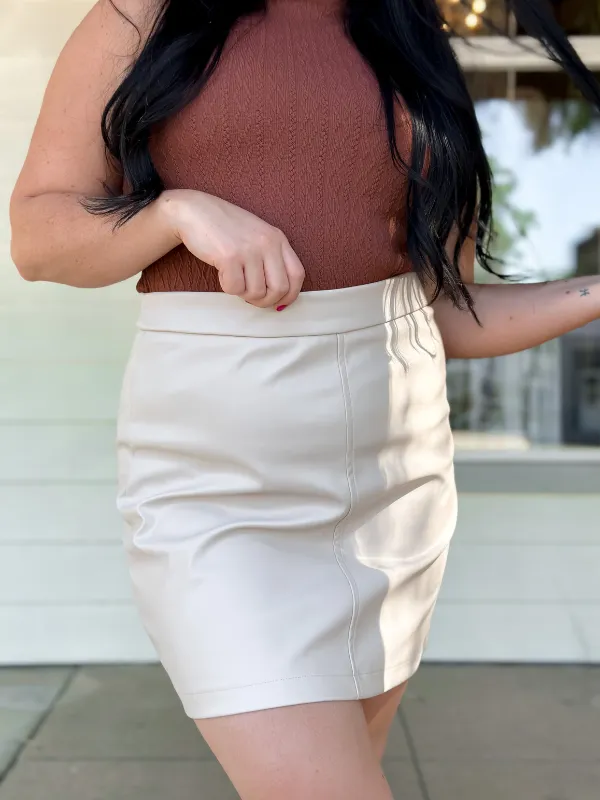 Faux Leather Mini Skirt