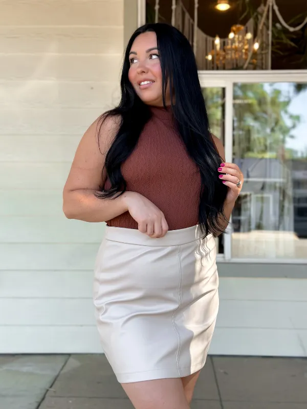 Faux Leather Mini Skirt
