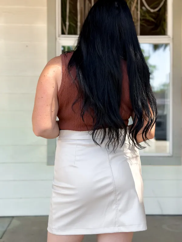 Faux Leather Mini Skirt