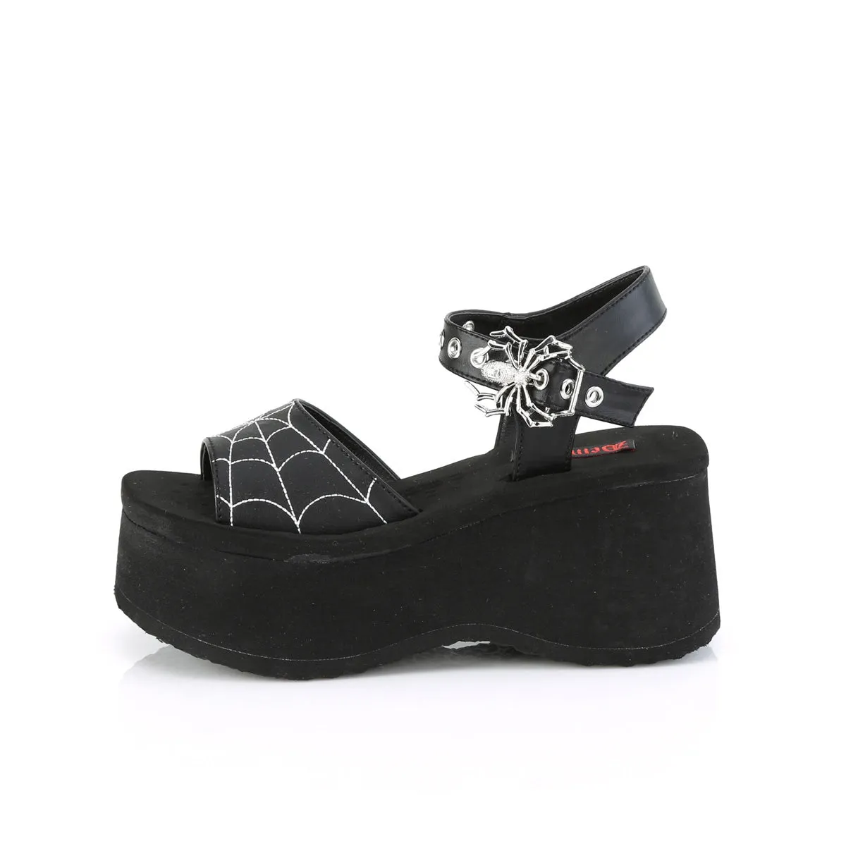 FUNN-10 DemoniaCult Black Vegan Leather Sexy Women's Sandals (Alternative Footwear)