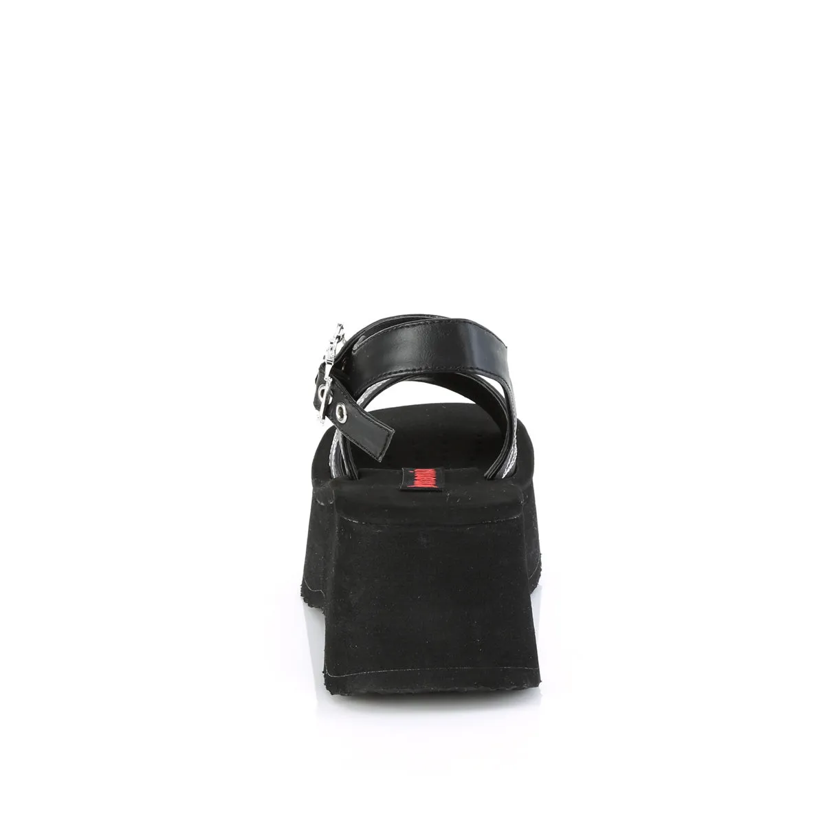 FUNN-10 DemoniaCult Black Vegan Leather Sexy Women's Sandals (Alternative Footwear)