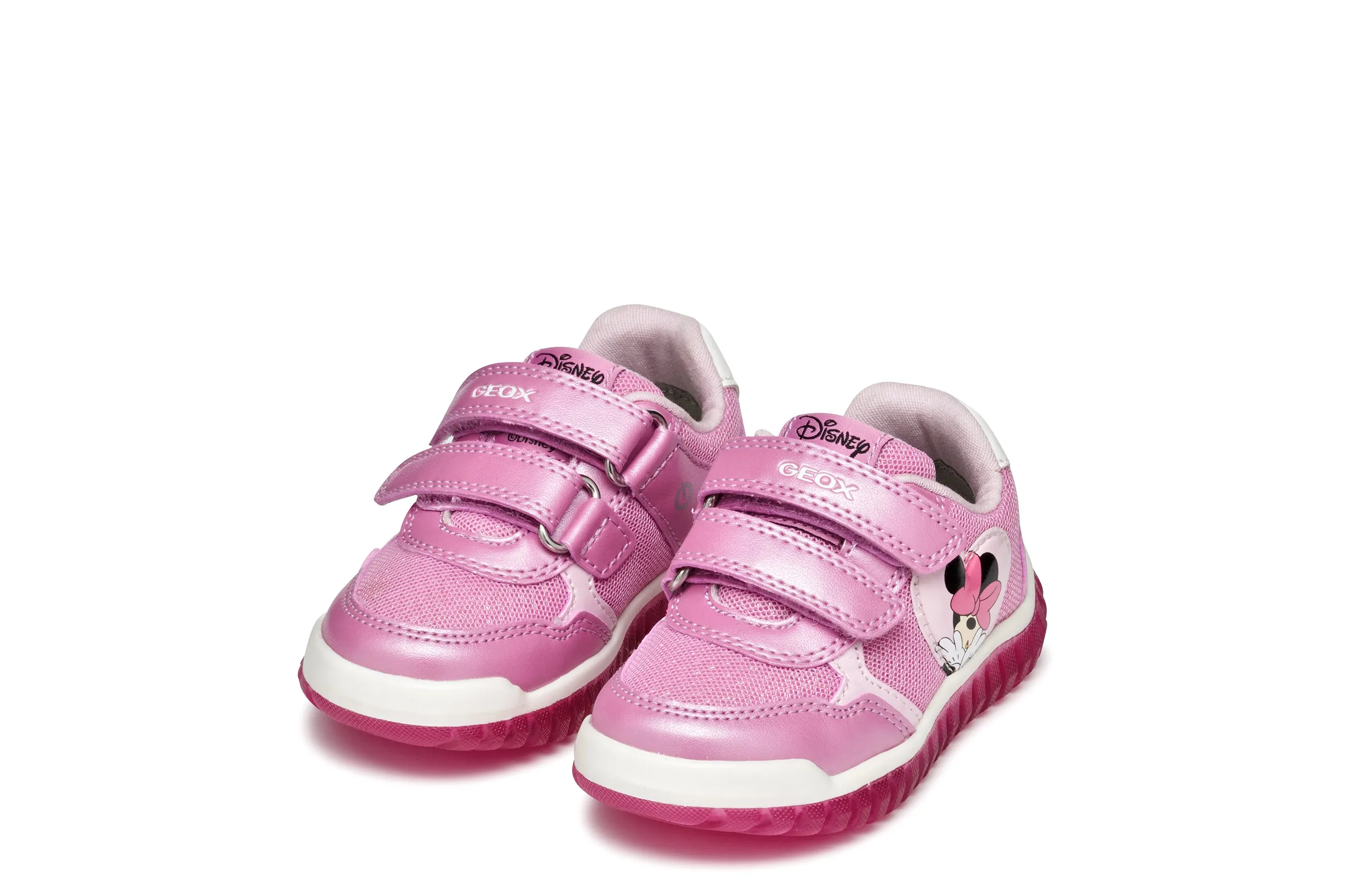 Geox Kids Trainers | Lightyloo | Dark Pink, Minnie Mouse