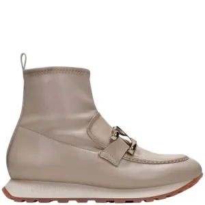 Hispanitas Beige Leather Sneaker Boots