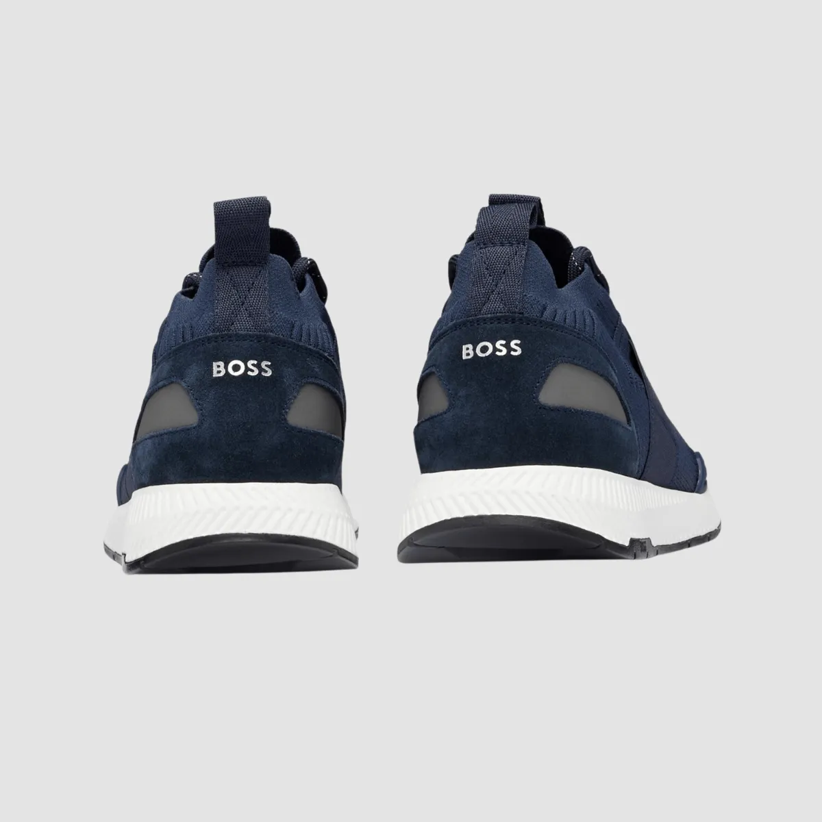 Hugo Boss Lightweight Sporty Sock Trainers in Dark Blue
