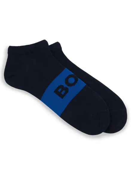 HUGO BOSS - TWO PACK STRETCH FABRIC ANKLE SOCKS