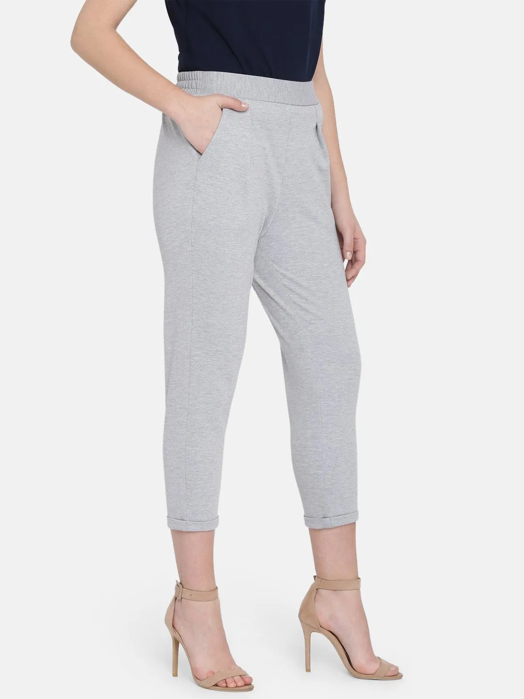IS.U Grey Pleated Trouser