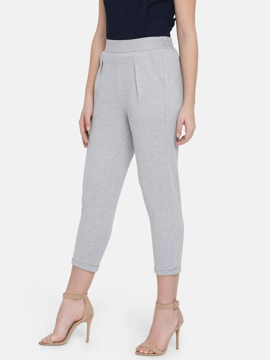 IS.U Grey Pleated Trouser