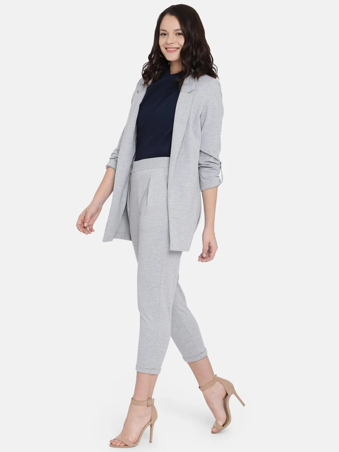IS.U Grey Pleated Trouser