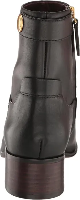 Jessica Black Leather Franco Sarto Ankle Boots