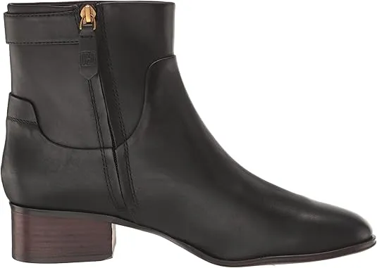 Jessica Black Leather Franco Sarto Ankle Boots