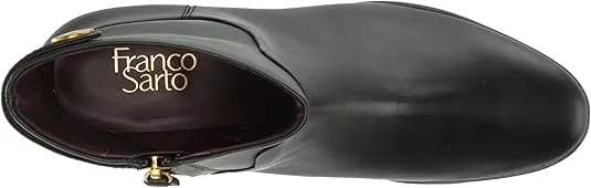 Jessica Black Leather Franco Sarto Ankle Boots