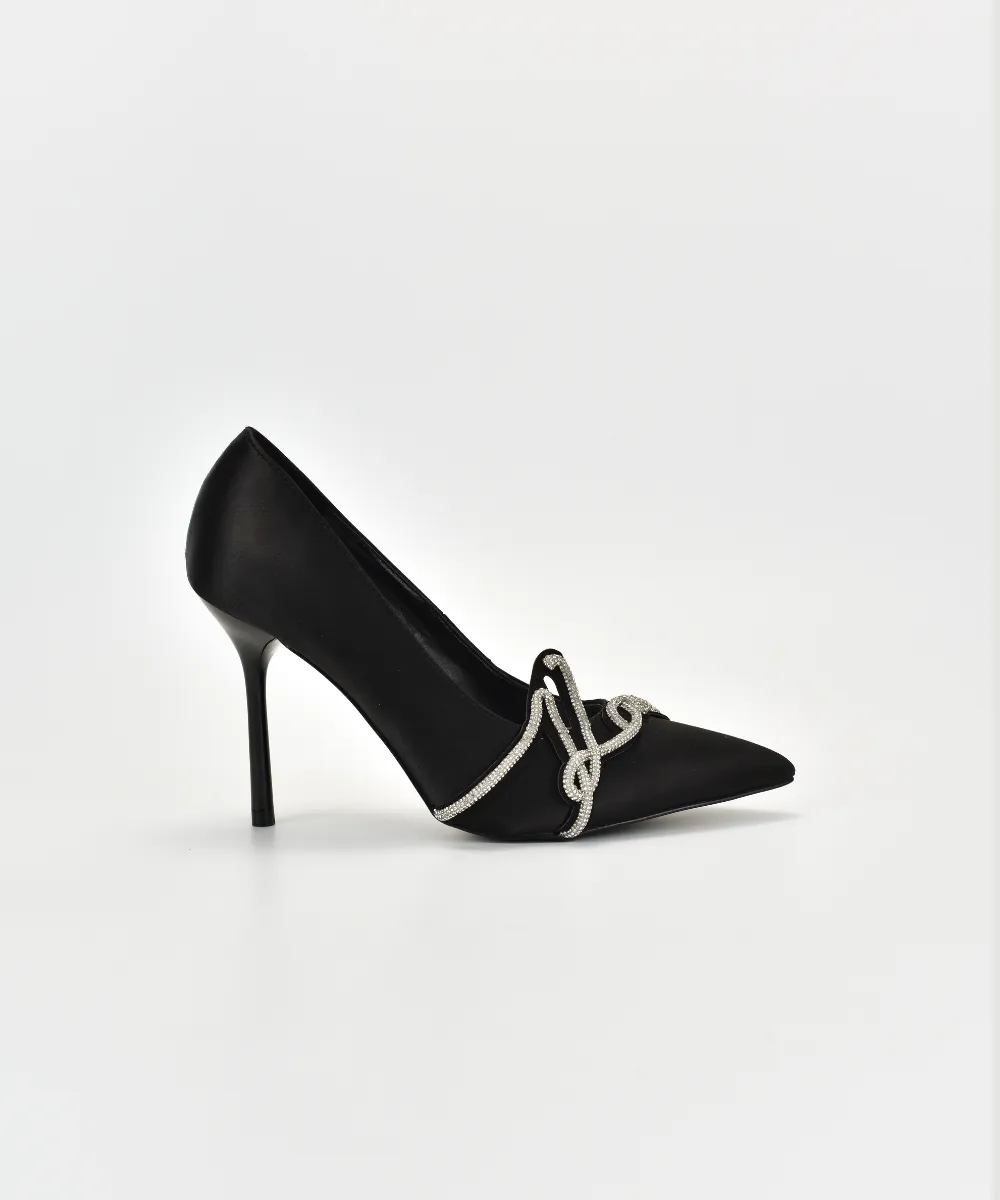 KARL LAGERFELD SARABANDE SIGNIA HEELED PUMPS
