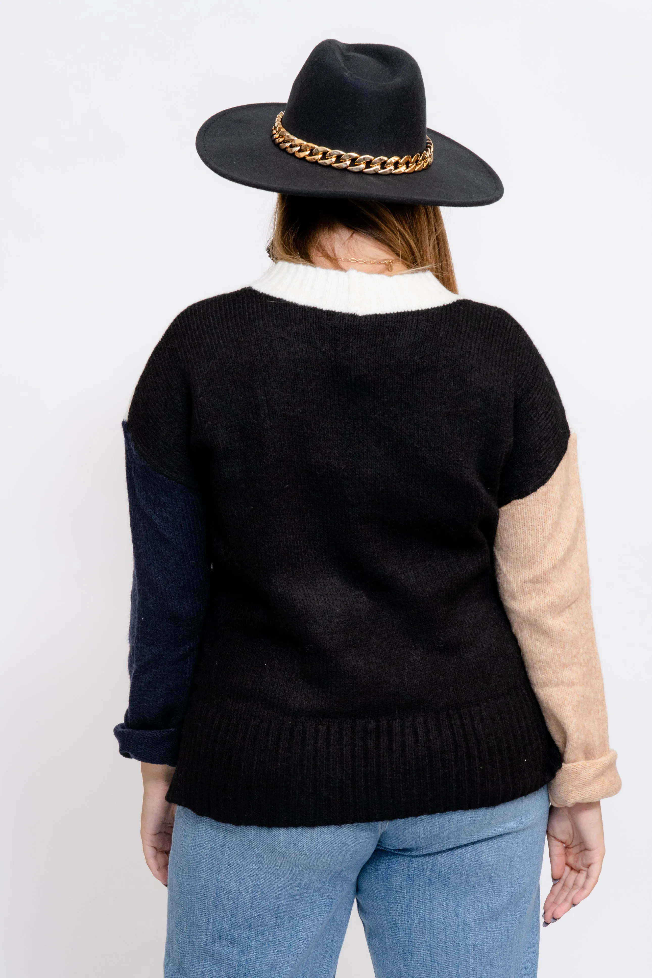 Leah Color Block Sweater