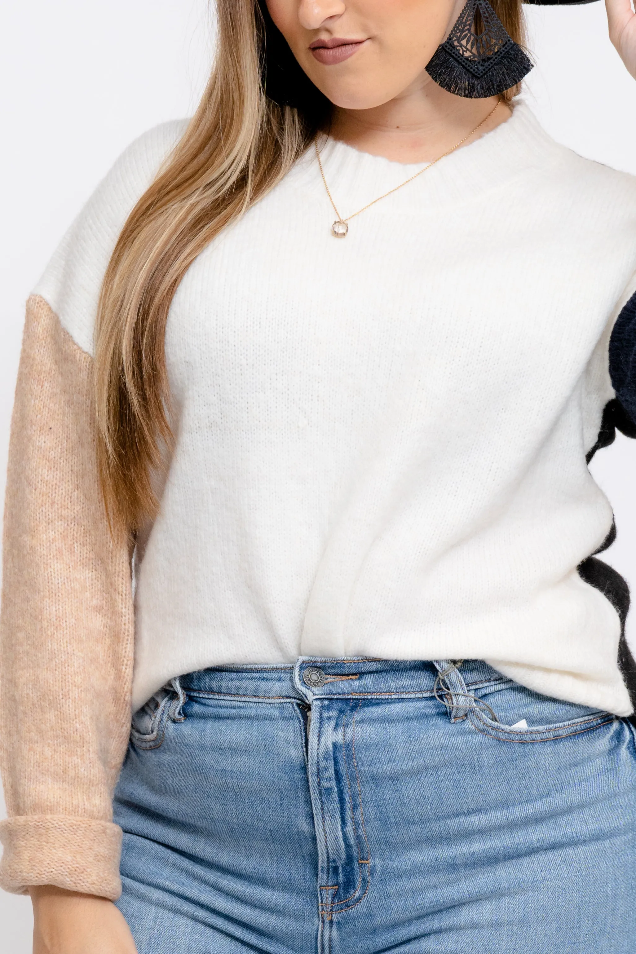 Leah Color Block Sweater