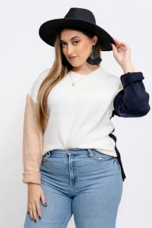 Leah Color Block Sweater