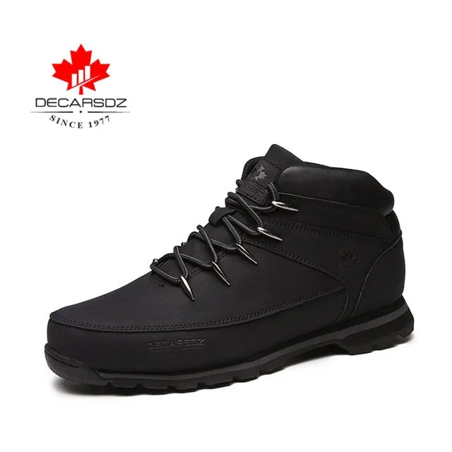 Men Basic Boots Shoes Men 2020 Autumn Winter Fashion Casual Boots Men Brand Ankle Botas New leather Classic Lace-up Men Boots