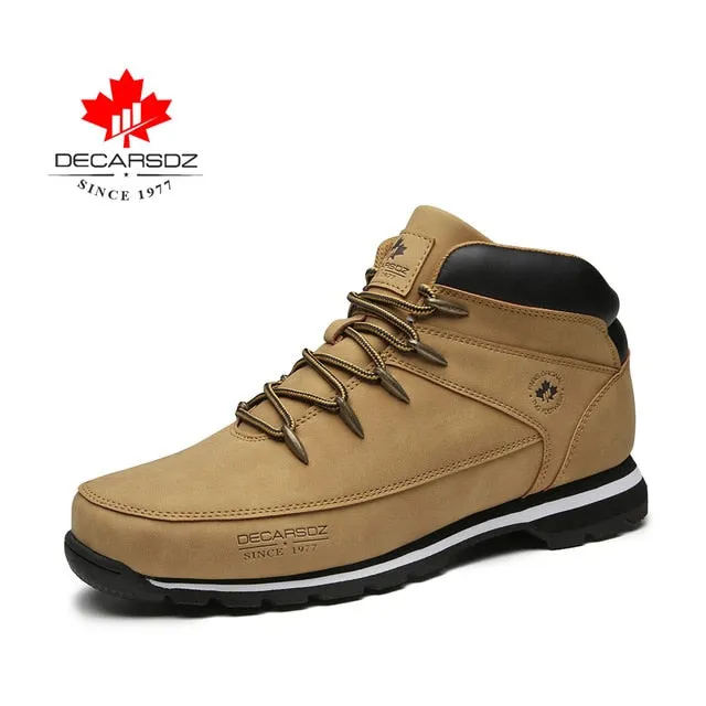 Men Basic Boots Shoes Men 2020 Autumn Winter Fashion Casual Boots Men Brand Ankle Botas New leather Classic Lace-up Men Boots