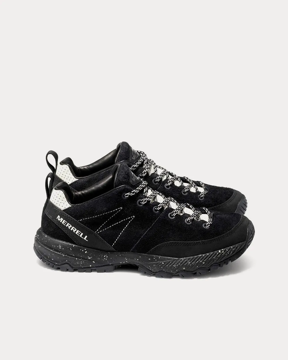MQM Ace Leather Black Low Top Sneakers