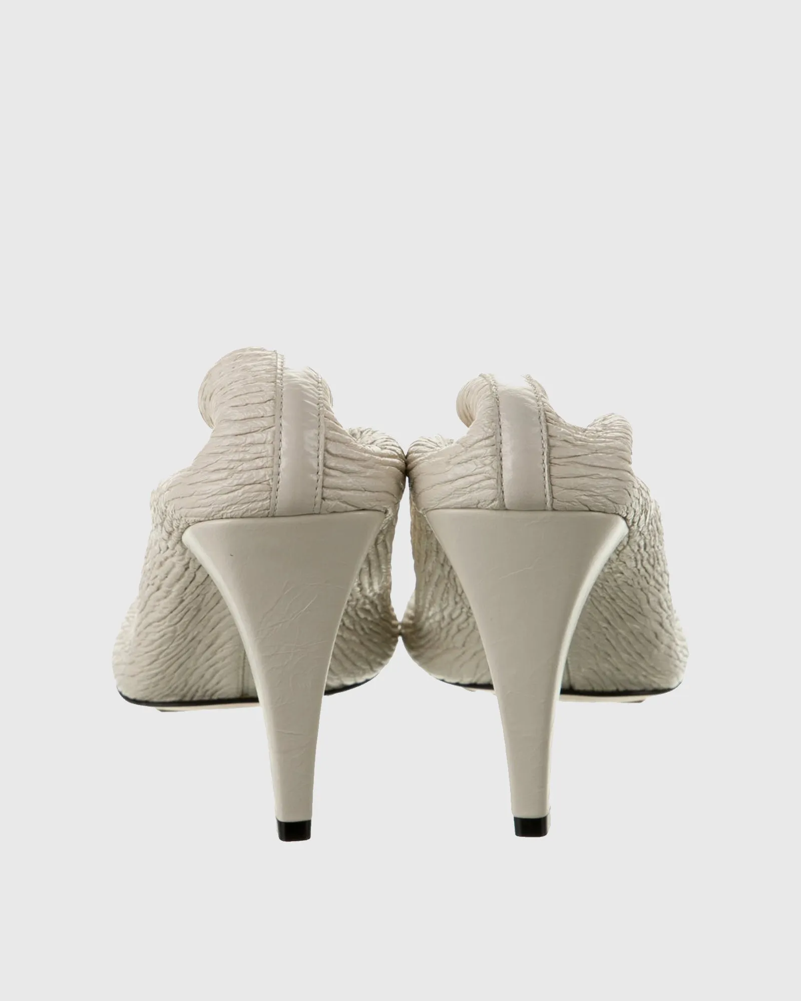 Nadia Ruched Leather Pumps