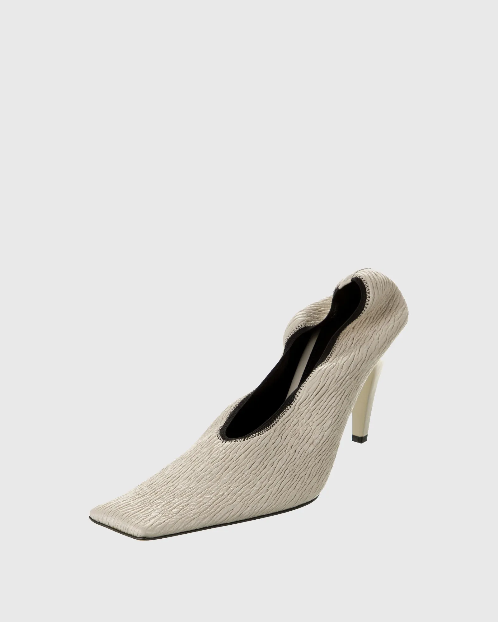 Nadia Ruched Leather Pumps