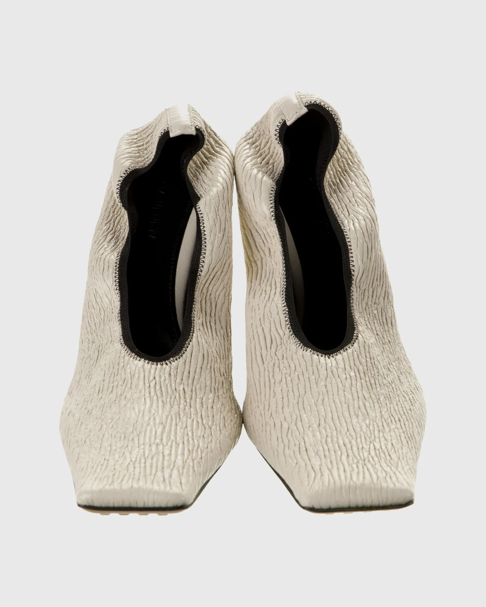 Nadia Ruched Leather Pumps