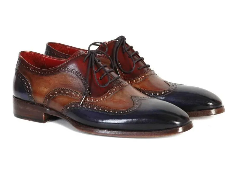 Paul Parkman Men's Three Tone Wingtip Oxfords