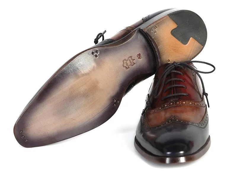 Paul Parkman Men's Three Tone Wingtip Oxfords