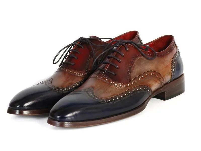 Paul Parkman Men's Three Tone Wingtip Oxfords