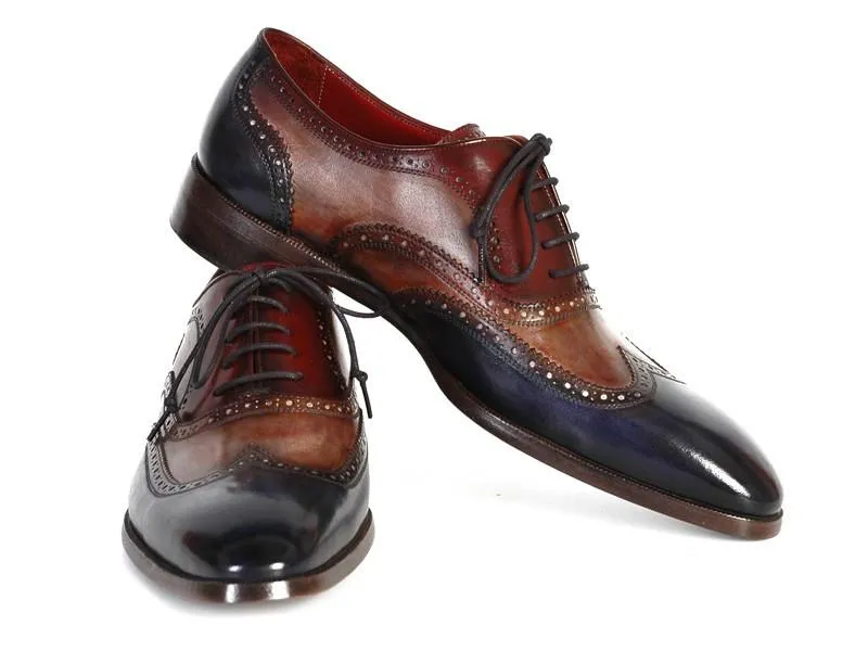 Paul Parkman Men's Three Tone Wingtip Oxfords