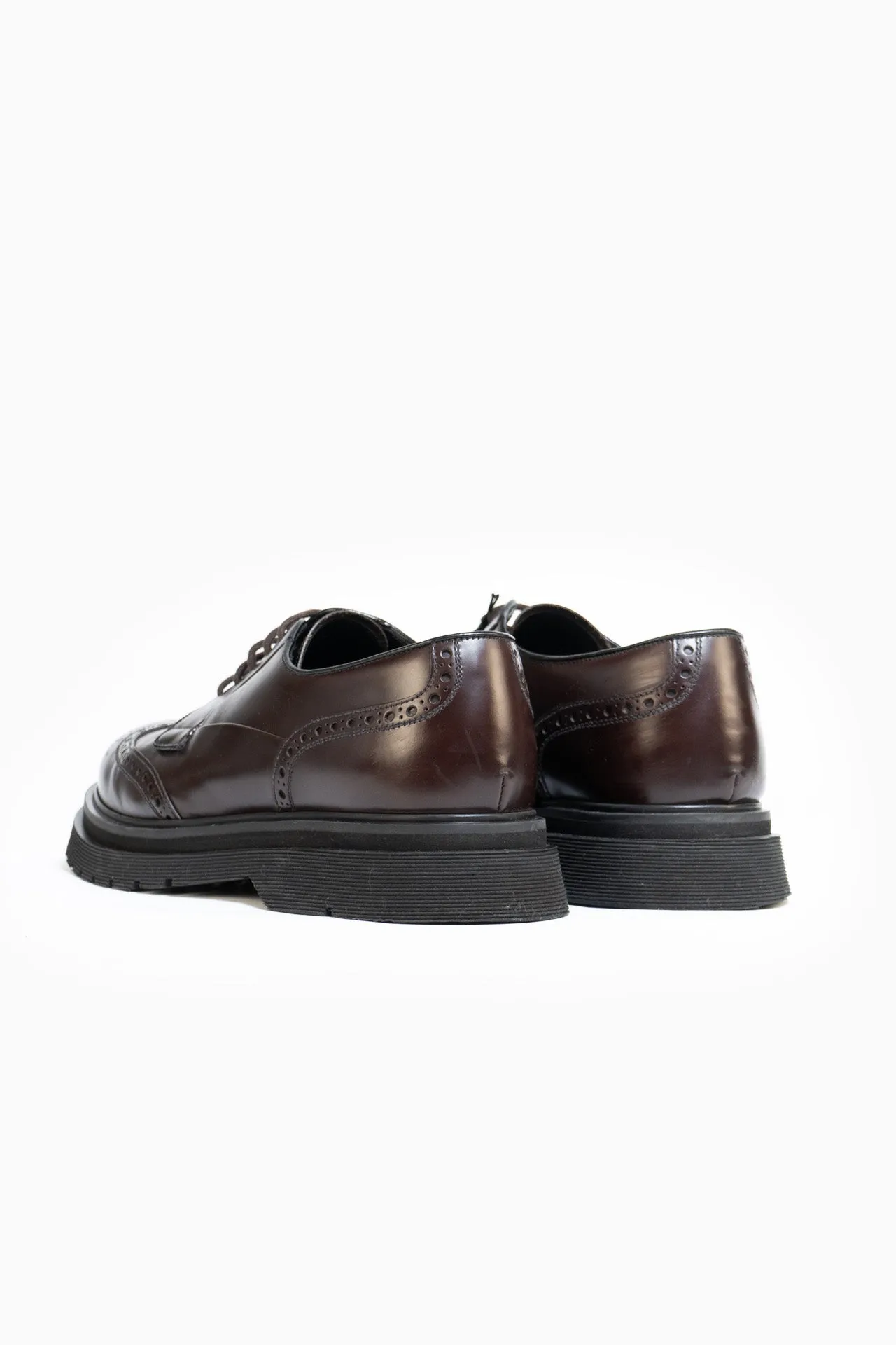 Prada Brogues Shoes In Brown - Size 43