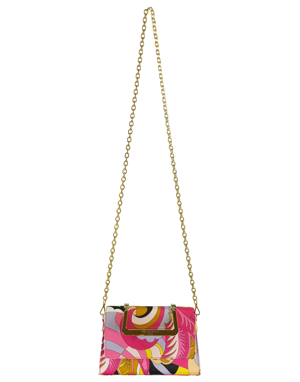 Printed Pouchette Chain Bag