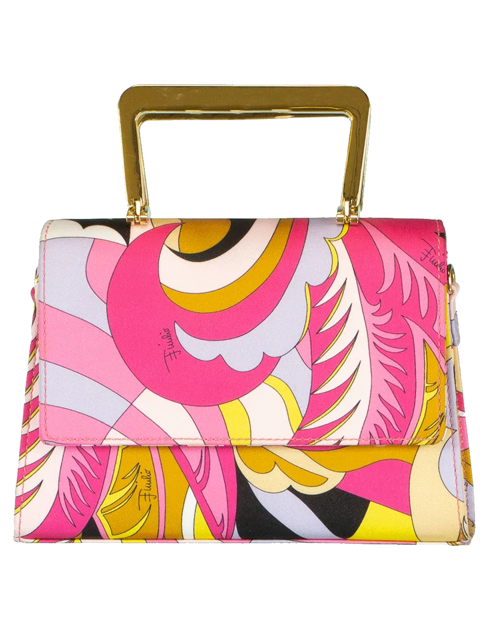 Printed Pouchette Chain Bag