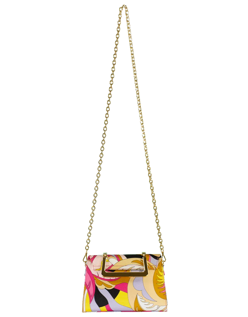 Printed Pouchette Chain Bag